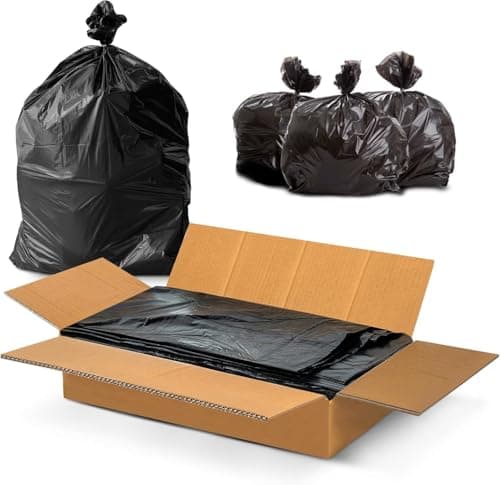 Image of 200 Bin Bags 80L (18"x29"x39") Black Bags Extra Strong Bin Bags Black Bin Liners Refuse Sacks for Home Garden Kitchen House Office Caterers Restaurant–Rubbish Garbage Bags
