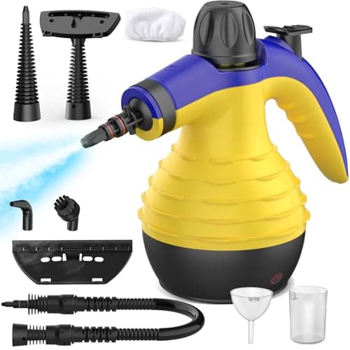 Image of Handheld Steam Cleaner, 9 in 1 Portable Steam Cleaner with 1050W High Pressure & 110°C Heat for Multi-Surface Stain Removal, Cleaning Perfect for Carpet, Sofa, Floor, Bathroom, Window, Car