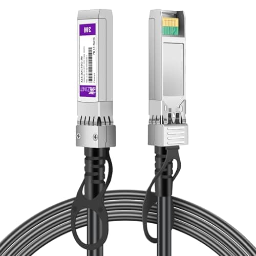 Image of XZSNET 10G SFP+ DAC 3M(10ft), 10GBASE-CU Direct Attach Copper Passive Twinax Cable Compatible for Cisco SFP-H10GB-CU3M, Ubiquiti UACC-DAC-SFP10-3M, Meraki, Netgear and More, 26AWG