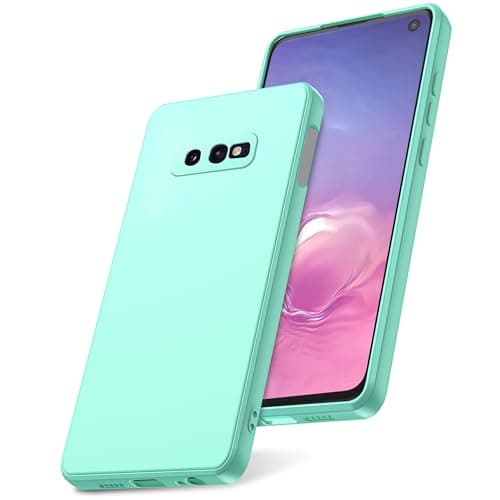 Image of Watana for Samsung Galaxy S10e S10 e Case, Soft-Touch Silicone Phone Case, Shockproof, DustProof, Antiskid Full Body Armour Phone Cover with Microfiber Lining for samsung S10e S10 e,Mint Green