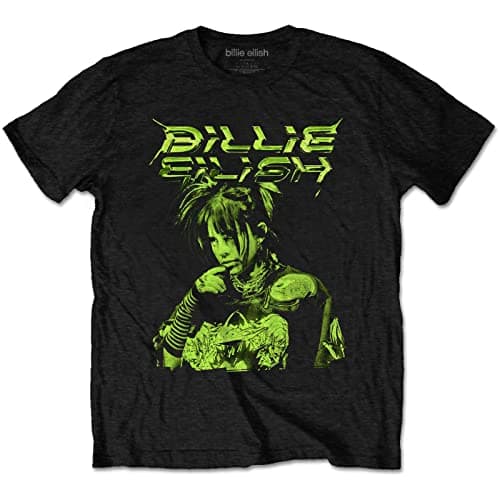 Image of Billie Eilish T Shirt Illustration Official Unisex Black L
