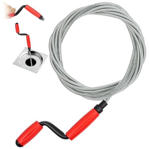 Image of ANOMM Drain Snake Unblocker Wire, Flexible Spring Snake Plunger Wire, Wire Pipe Cleaning Tool Hair Remover Auger Clog, Kitchen Essentials Home Accessories for Sewer, Bathroom, Drainage Sink (5m)