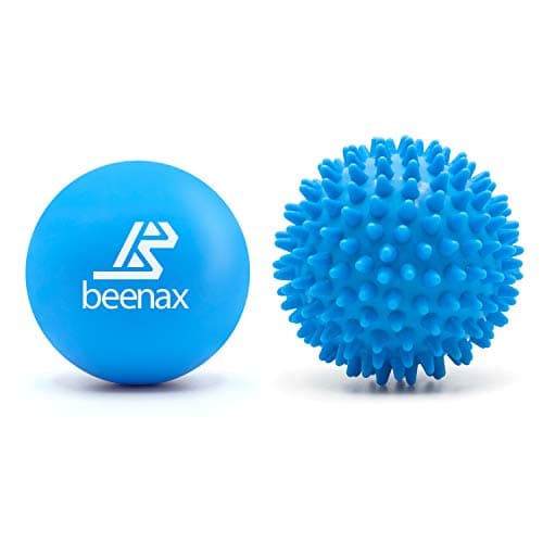 Image of Beenax Lacrosse & Hard Spiky Massage Ball Set - Trigger Point, Myofascial Release, Plantar Fasciitis, Deep Tissue, Muscle Relief, Yoga, Pilates, Physio, Rehab - Relieve Stress and Relax Tight Muscle