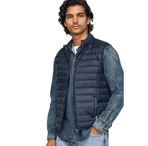 Image of JACK IN THE BAG *SIZE S-6XL * Men's Lightweight Sleeveless Body Warmer Jacket Gilet Body Warmer (XXL, NAVY)