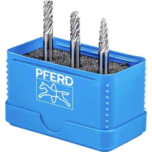 Image of PFERD HM milling bit Set, 3 Pieces, All-Round Teeth, Shaft Diameter 6 mm, milling bit Diameter 6 mm, 21901406 - for Versatile use on The Most Important Materials