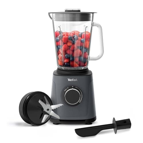 Image of Tefal PerfectMix High-Speed Blender, 1200W, 2L Glass Jug, Powelix Technology, Removable Blades, Ideal for Smoothies, Soups, Sauces & Dips, Grey, BL771BG0