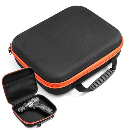 Image of Tool Container Bag, 26 x 22 x 7.5 cm Hard Shell Waterproof Tool Storage Case, Portable Travel Bag for Electric Drill and Accessories