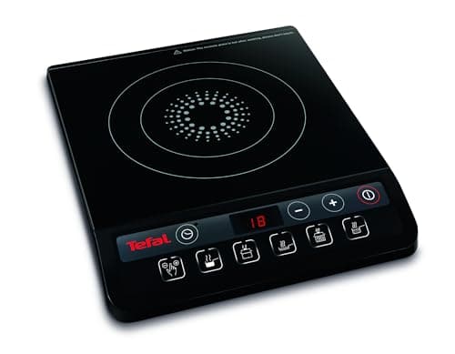 Image of Tefal Everyday Portable Electric Induction Hob, 2 hours timer, 6 functions, 9 power level, 2100W, Kitchen, Student, Cooking, Caravan, Party, Black, IH201840