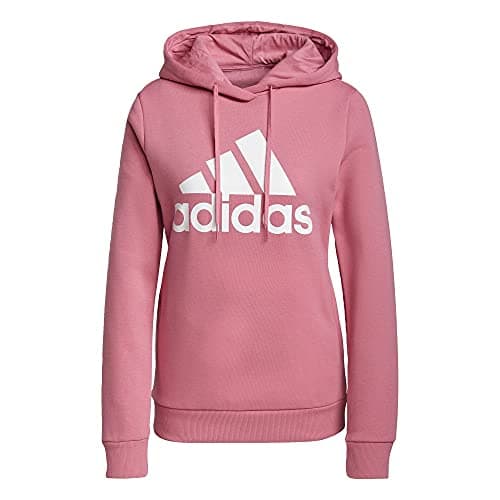 Image of adidas Women's Loungewear Essentials Logo Fleece Hoodie, Rose Tone/White, XL