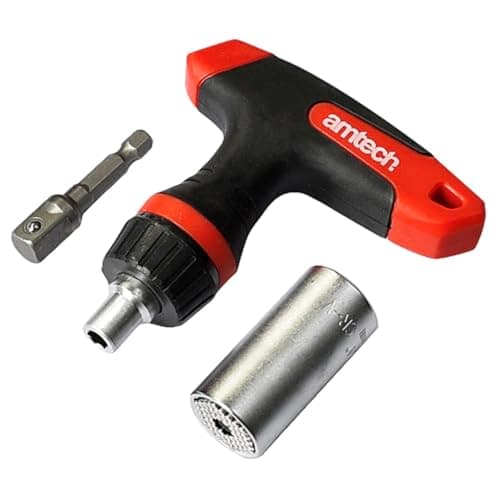 Image of Amtech I6355 Ratchet T-Handle with Universal pin Drive Socket
