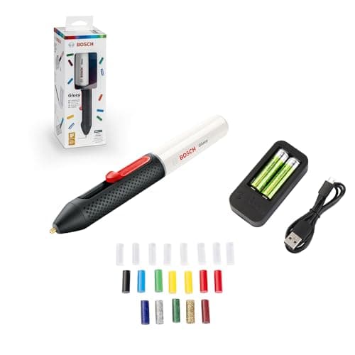 Image of Bosch Gluey Cordless Hot Glue Pen, Marshmallow (with 20 Glue Sticks, White, in a Box)