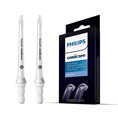 Image of Philips Sonicare Standard F1 Oral Irrigator Nozzle Twin Pack - Oral Water Flosser use with Philips Sonicare Cordless Power Flosser (Model HX3042/00)