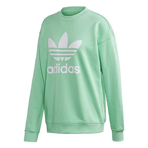 Image of adidas Trefoil Crew Sweatshirt Women's, Green, Size XS