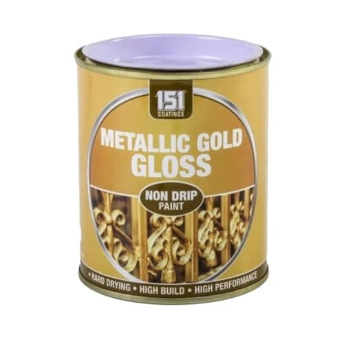 Image of PNJB Non-Drip Metallic Gold Gloss Paint, Hard Drying, High Build and Performance, Durable & Long-Lasting, Durable For Decorating Interior & Exterior, 300ml (1PCS)