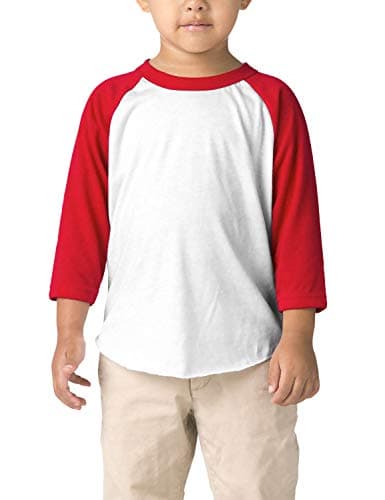Image of Hat and Beyond Kids Raglan 3/4 Sleeves Baseball Tee