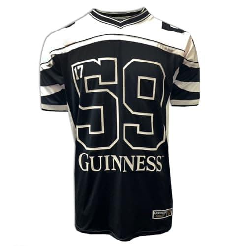 Image of Guinness Black & Cream American Football Jersey (UK, Alpha, M, Regular, Regular, Black & Cream)