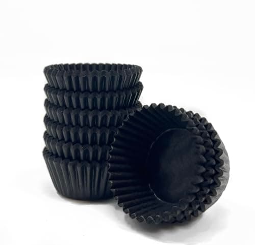Image of Bakery Direct 500 Glassine Black Petit Four Cases