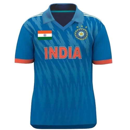Image of LTG PRO Cricket T-Shirt Sports Jersey – Men Women Unisex Short Sleeve Cricket Shirt for Australia India Pakistan England Afghanistan Sri Lanka – Breathable Sportswear (India (Large))