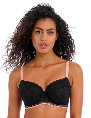 Image of Freya Women's Offbeat Underwire Padded Half Cup Black, Black, 32DD