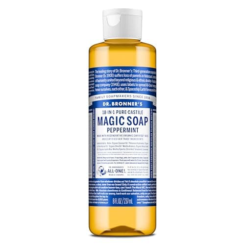 Image of Dr Bronners Pure Castile Soap Peppermint (237ml 100% organic)