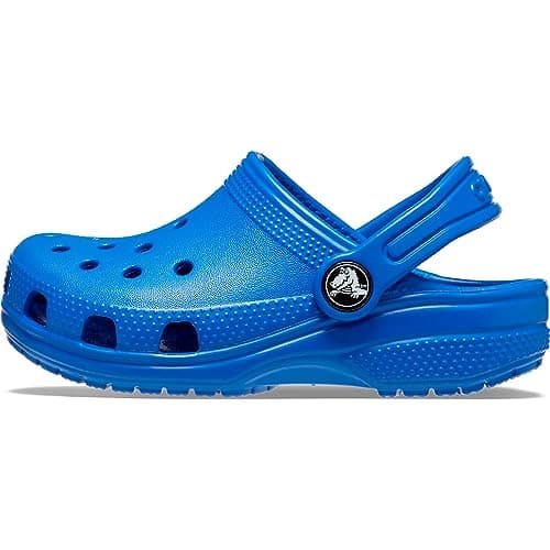 Image of Crocs Unisex Kids Classic Clog K Clogs, Blue Bolt, 1 UK