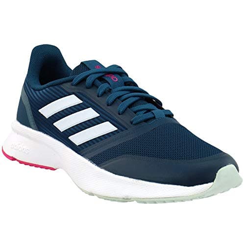 Image of adidas Women's Nova Flow Sneaker, Tech Mineral/FTWR White/Shock Pink, 7 UK