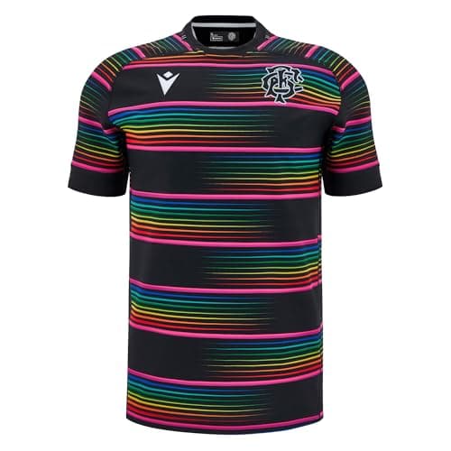 Image of Macron Barbarians F.C 2024/25 Mens Training Rugby Shirt (UK, Alpha, XL, Regular, Regular, Black)