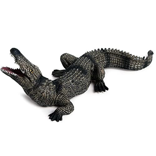 Image of YUZDNM Ornament Sculpture - Shelf Decor Statue, Crocodile Statue, Outdoor Garden Animal Model Sculpture, Home Decoration Ornaments Funny Gifts(A)