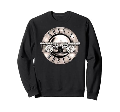 Image of Official Guns N' Roses Vintage Bullet Logo Rock Band Music Sweatshirt, Adult Unisex, Black, Medium