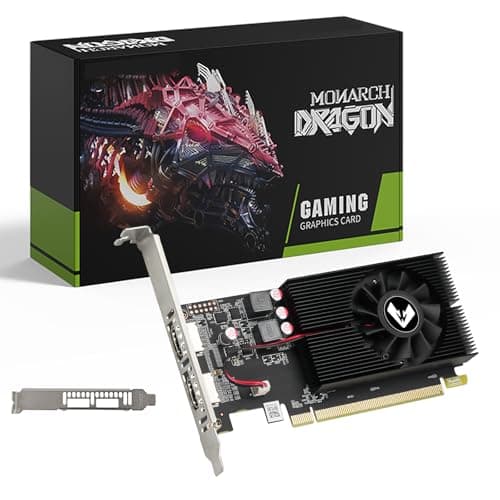 Image of MOUGOL AMD Radeon R5 230 Low Profile Graphics Card with 2G 64Bit GDDR3 Memory Equip with PCI Express*16 2*HDMI Video Card for Office Working Compatible with Windows 10/8/7/RHEL/Ubuntu/Linux (Black)