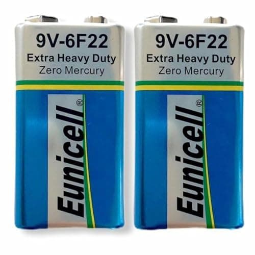 Image of 9V PP3 6F22 Battery Block Eunicell Extra Heavy Duty (pack of 2)