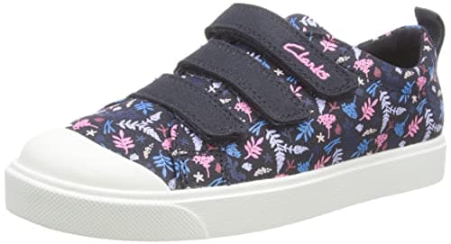 Image of Clarks City Vibe K Sneaker, Navy Canvas, 10.5 UK