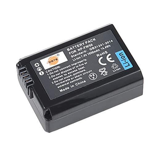Image of DSTE NP-FW50 (1950mAh/7.4V) Battery Compatible with Sony NEX 3/5/7 Series, SLT-A Series, Alpha Series