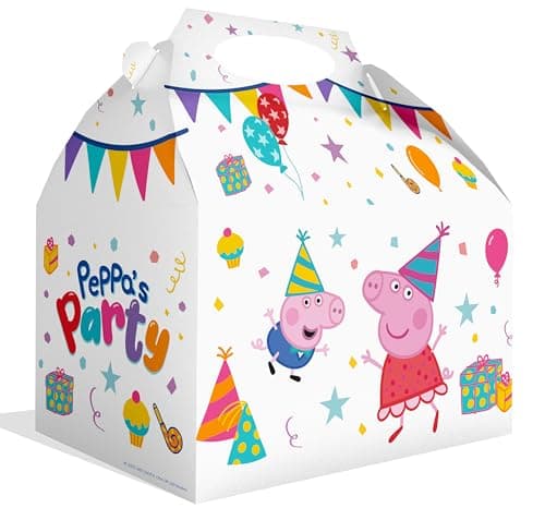 Image of Anila's Peppa Pig Party Cardboard Boxes for snacks, treats and party favours, Ages 3+ (PEPPA-12 BOXES)