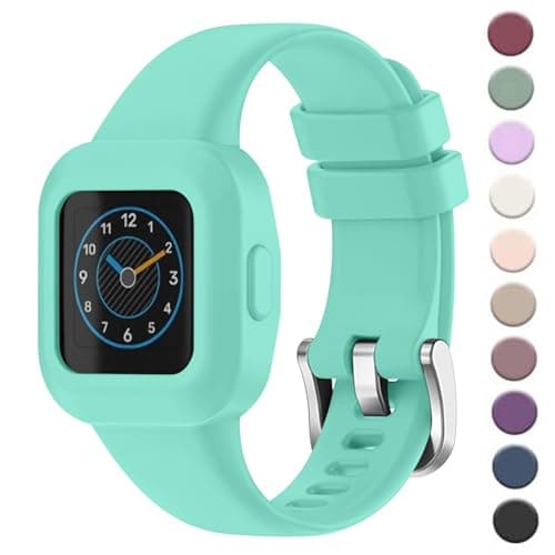 Image of Meliya Strap for Garmin Vivofit JR 3 Kids, Soft Silicone Wristband Replacement Watch Straps for Garmin Vivofit Jr 3, Lake Green