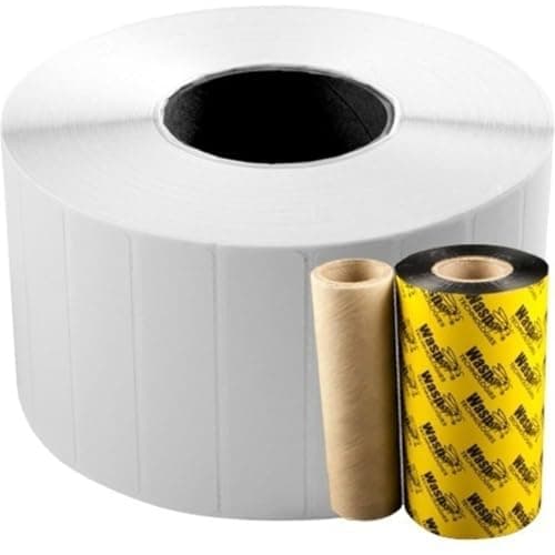 Image of WASP TECHNOLOGIES 633808403218 bar Code Printer WPL305 4.0x1.0 DT Labels 5OD (12 Rolls)