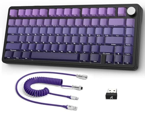 Image of AJAZZ x ATTACK SHARK X85 Gasket Mechanical Keyboard,75% Wireless Gaming Keyboard with Knob,5-Layer Padding,PBT Side-Printed Keycap,BT5.1/2.4Ghz/USB-C Wired,Hot-Swap Linear Switch,RGB,NKRO,for PC,MAC