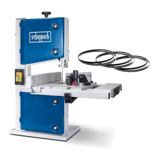 Image of Scheppach HBS30 Bandsaw | 350W | 80mm Cut Height | Extendable Tilting Table | Double Clamped Fence | Inc. Mitre Gauge & 3 Saw Blades
