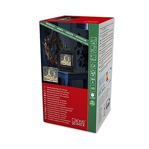 Image of Konstsmide Lantern : Christmas Market : Water Filled : Battery/Mains Operated & Timer : 4350-000