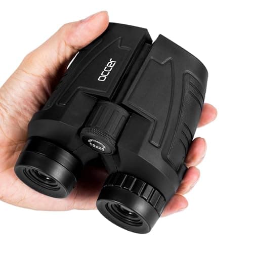 Image of occer 12x25 Compact Binoculars with Low Light Night Vision, Large Eyepiece Waterproof Binocular for Adults & Kids,High Power Easy Focus Binoculars for Bird Watching,Outdoor Hunting,Travel,Sightseeing