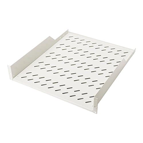 Image of DIGITUS Shelf for fixed installation - 19-inch - 2U - Front mounting - Load capacity 25 kg - For network and server cabinets - From 800 mm cabinet depth - Grey