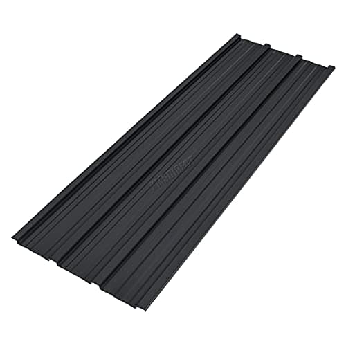 Image of BIRCHTREE 24x Roof Sheets Corrugated Garage Shed Side Panels Metal Roofing Covers Carport Greenhouse 1080x426mm RSS02 Black