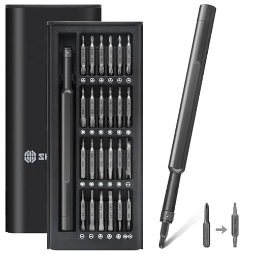 Image of SHARDEN Precision Screwdriver Set 49 in 1 Double End Small Screwdriver Set Magnetic Repair Tool Kit for Laptop, Cell Phone, PC, MacBook, Tablet, Computer, PS5, PS4, Electronic, Glasses, Watch