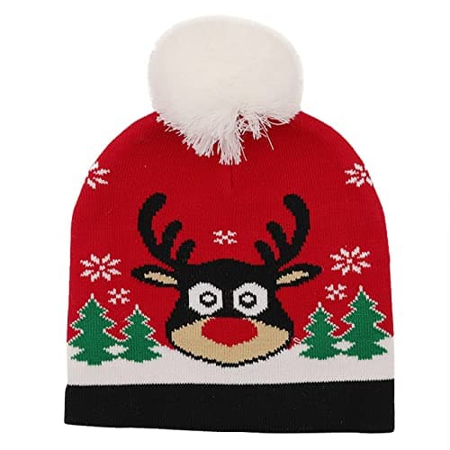 Image of SAMGU Christmas Hats Xmas Winter Warm Beanie Knit Cap Snow Holiday Hat for Women Man Adult Children New Year Christmas Party Birthday Gifts