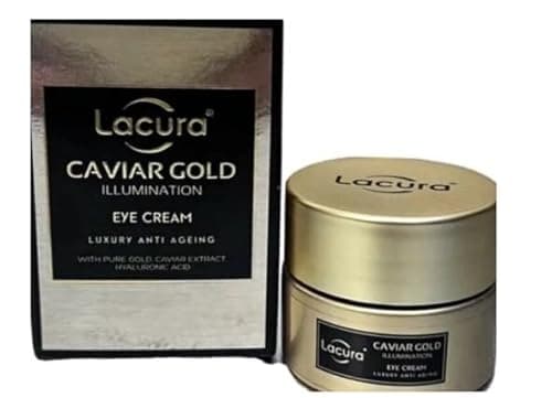 Image of Lacura Caviar Gold Illumination Serum, Eye or Day Cream Luxury And Ageing With Pure Gold, Caviar Extract and Hyaluronic Acid (Lacura CAVIAR GOLD EYE CREAM)