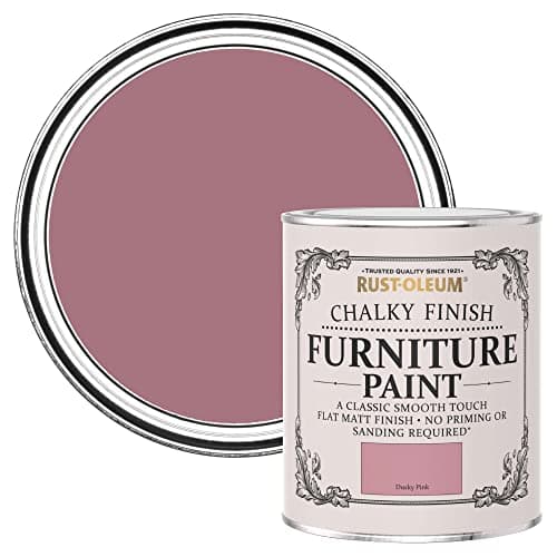 Image of Rust-Oleum Pink Upcycled Furniture Paint in Chalky Finish - Dusky Pink 750ml