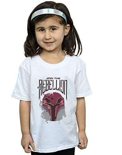 Image of Star Wars Girls Rebels Rebellion T-Shirt White 5-6 Years