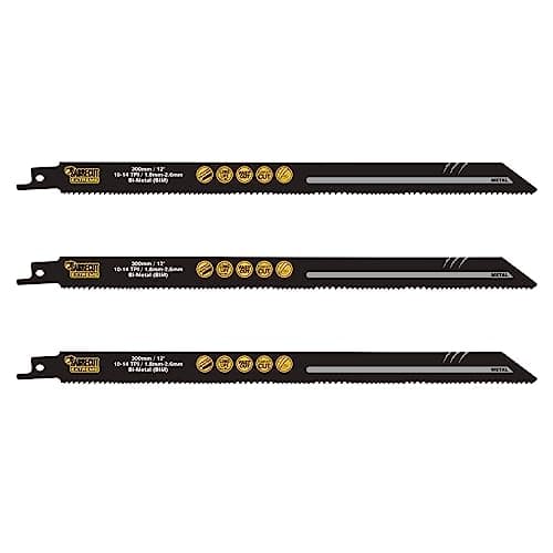 Image of 3 x SabreCut SCRS1222VF 300mm 10-14 TPI S1222VF Fast Metal Cutting Reciprocating Sabre Saw Blades