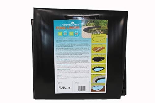 Image of allpondsolutions Pond Liner - Flexible LDPE Koi Fish Ornamental Garden Pond Liners – UV Resistant Black - 25-year Guarantee - 2x2m