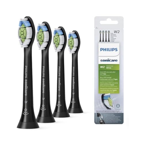 Image of Philips Sonicare Original W2 Optimal White Standard Sonic Toothbrush Heads - 4 Pack in Black (Model HX6064/11)